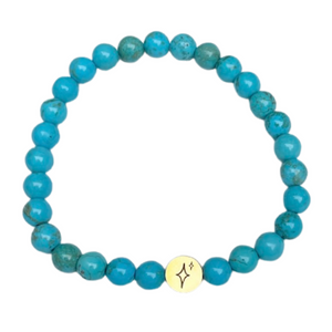 Dainty Classic Beaded Bracelet- in Turquoise