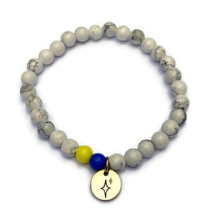 Dainty Down Syndrome Acceptance Charm Bracelet- in Marble