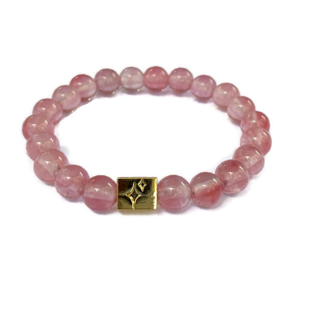 Buy The Cosmic Connect Natural Rose Quartz Healing Bracelet 8mm Faceted  Beads for Inner Peace Harmony & Physical Benefits at Amazon.in