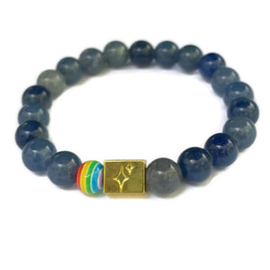 Autism Acceptance Beaded Bracelet- in Blue