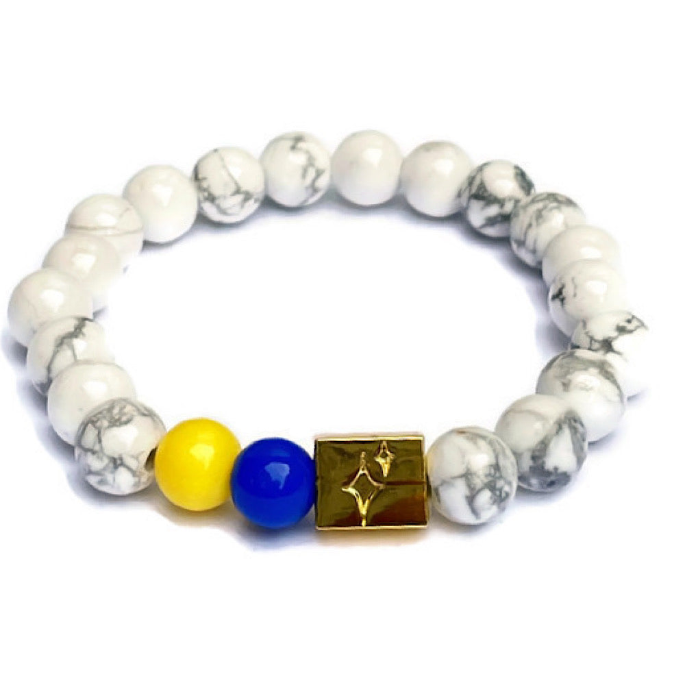 Down Syndrome Acceptance Beaded Bracelet- in Marble
