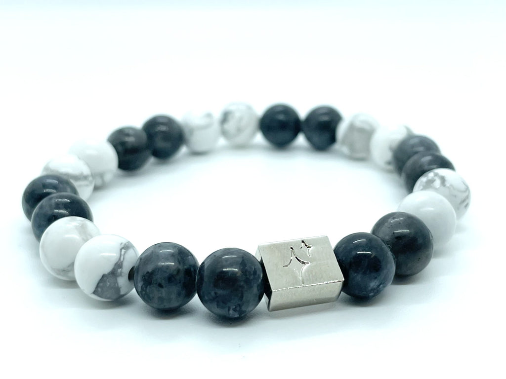Project TEAM Grey and White Patterned Bracelet
