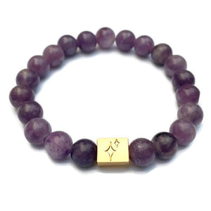 LHS Purple Beaded Bracelet