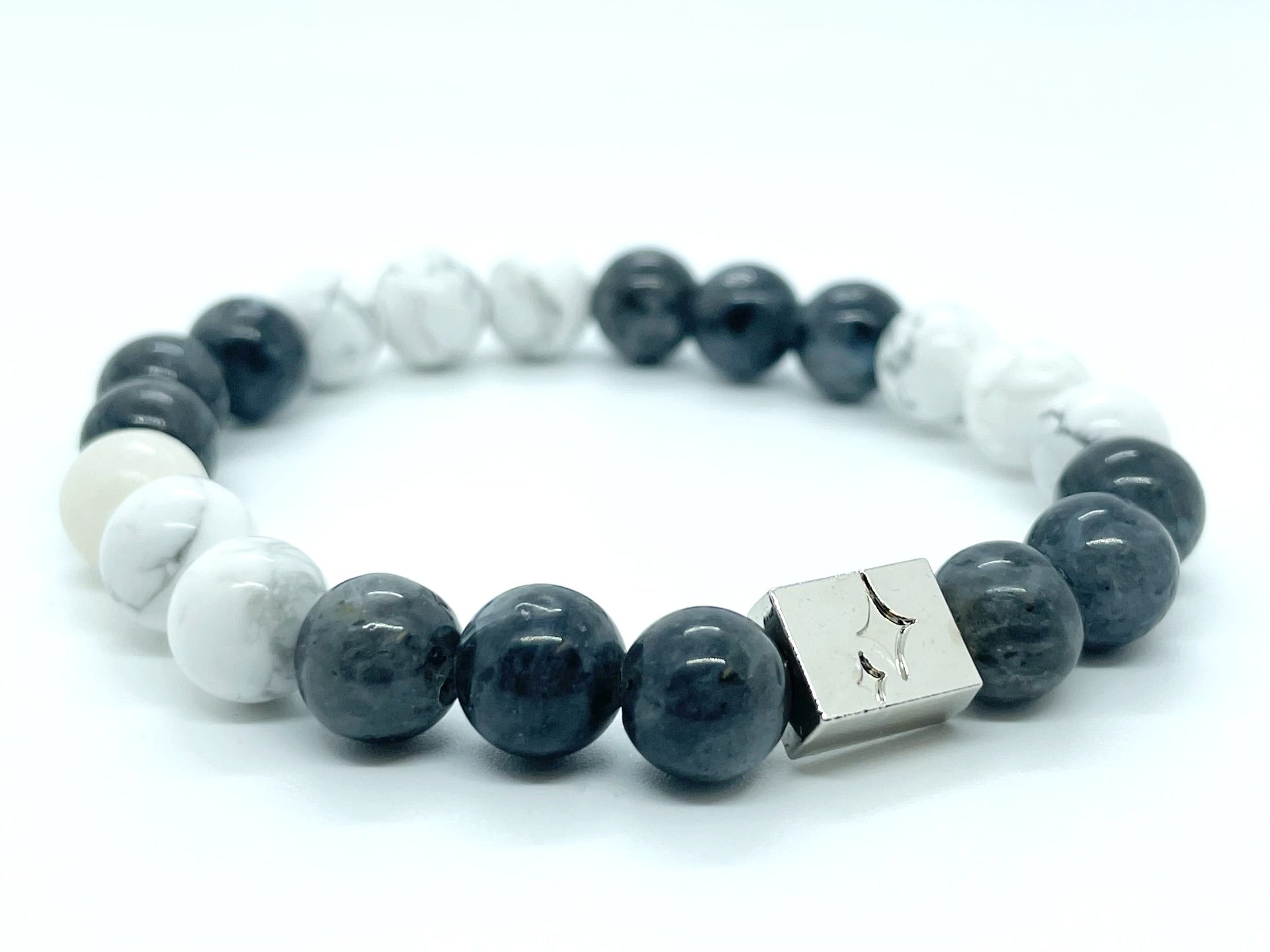 Project TEAM Grey and White Patterned Bracelet